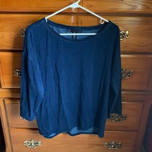 Womens M White House Black Market 3Q Drop Shoulder Tee.